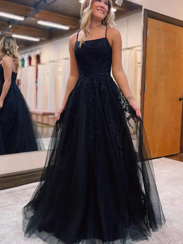 Black Lace Formal Evening Dress UK